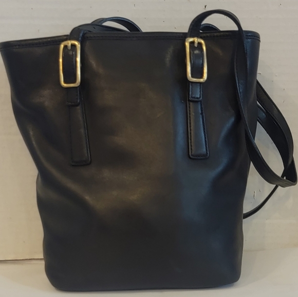 VINTAGE COACH Y2K BLACK DOUBLE STRAP SHOULDERBAG - Picture 1 of 7